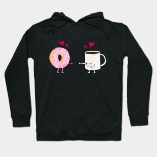 Donut and Coffee Pair Hoodie